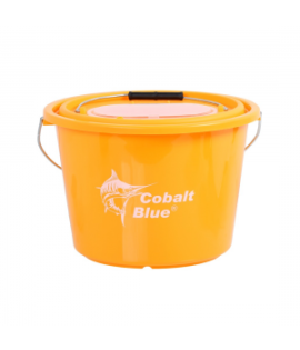 Cobalt Blue 10L Live Bait Bucket – Aerated Fishing Bait Storage Container