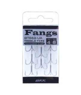 BKK Fangs BT663-UA Ultra Antirust Treble Hook – Premium Saltwater Treble Hook for Offshore &amp; Inshore Fishing
