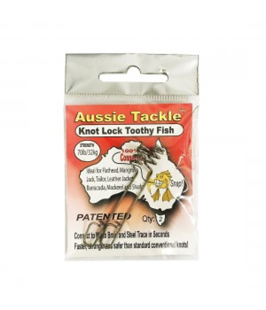 Aussie Tackle Knot Lock Toothy Fish Trace Connector for Predator Fishing