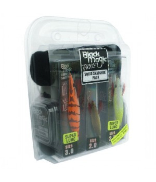 Black Magic Squid Snatcher Gift Pack Premium Squid Jigging Tackle Set