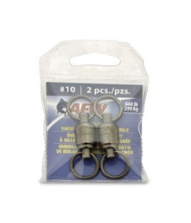 AFW Ball Bearing Swivel with Double Welded Rings – Heavy Duty Saltwater Fishing Swivel