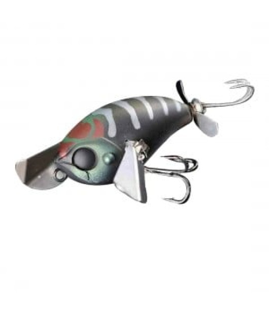 Jackall Micro Pompadour Topwater Prop Lure – Finesse Surface Fishing Lure for Bass & Predator Fish