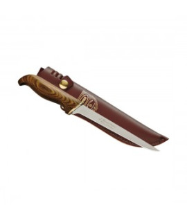 Marttiini 6" Presentation Martef Fillet Knife with Varnished Birch Handle – Premium Non-Stick Stainless Steel Fishing Fillet Knife