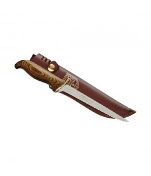 Marttiini 6" Presentation Martef Fillet Knife with Varnished Birch Handle – Premium Non-Stick Stainless Steel Fishing Fillet Knife