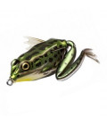 Lunkerhunt Pocket Frog Topwater Frog Lure – Compact Weedless Hollow Body Frog for Bass Fishing