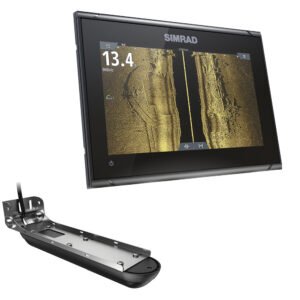 Simrad GO9 XSE Chartplotter Fishfinder w/Active Imaging 3-in-1 Transom Mount Transducer C-MAP Discover Chart