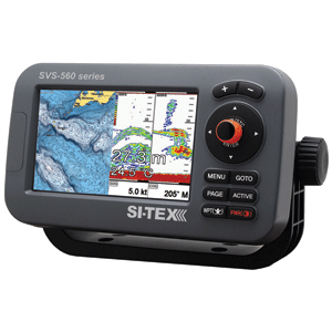 SI-TEX SVS-560CF Chartplotter - 5'' Color Screen w/Internal GPS & Navionics+ Flexible Coverage